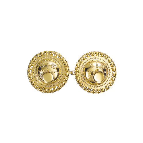 Beltespenne med syhull, forgylt