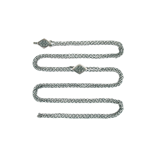 Kjede beltestakk med krok 85 cm, oksidert