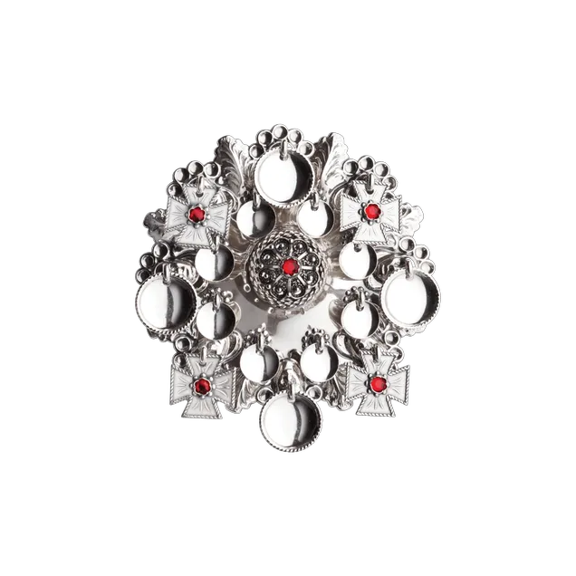 Sølje, oksidert med lilla stein - Bilde 3