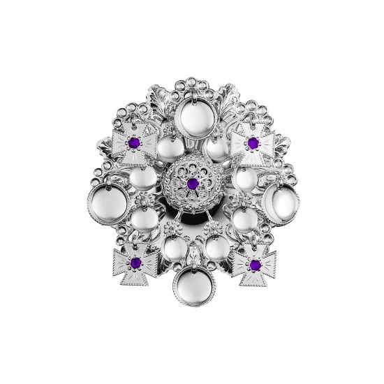 Sølje, oksidert med lilla stein