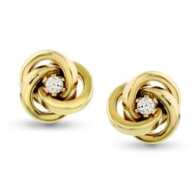 Ørepynt i gull med Zirkonia