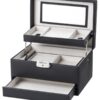 Smykkeskrin Sort med beige - Bilde 2