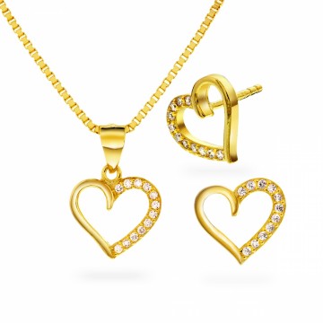 Sett i forgylt sølv