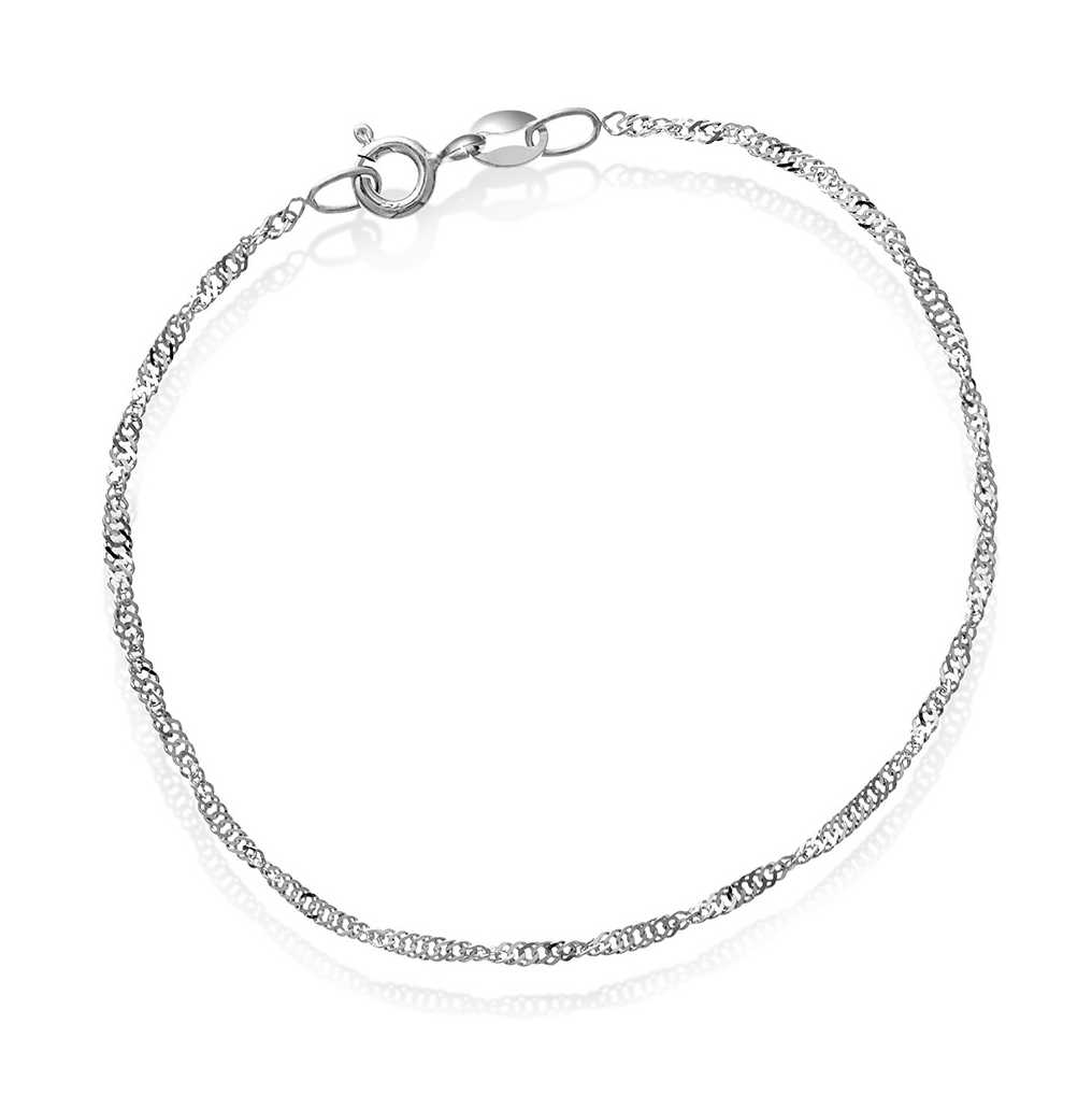 19 cm armbånd singapore sølv