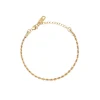 Thin Rope Bracelet Gold Medium