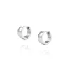 Chunky Silver Hoops Small
