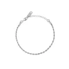 Thin Rope Bracelet Silver Medium