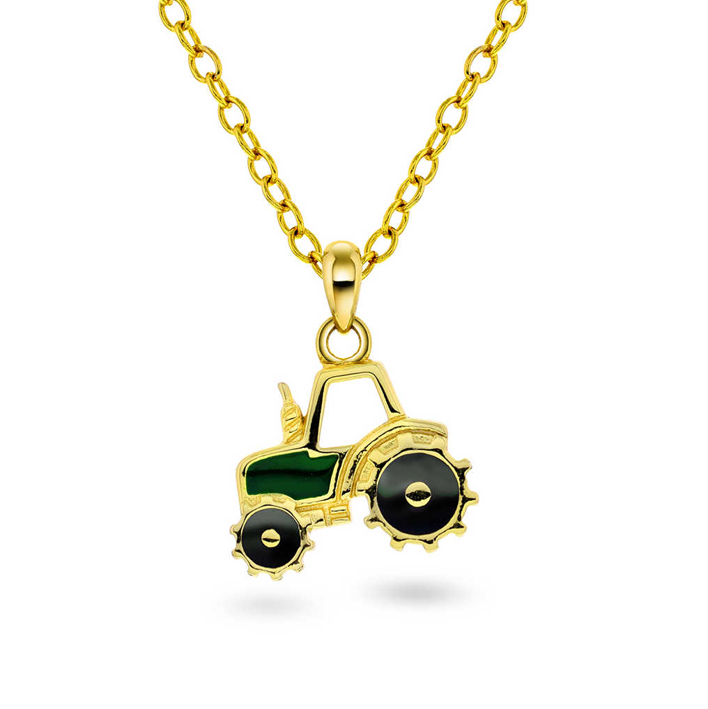 Smykke i sølv traktor