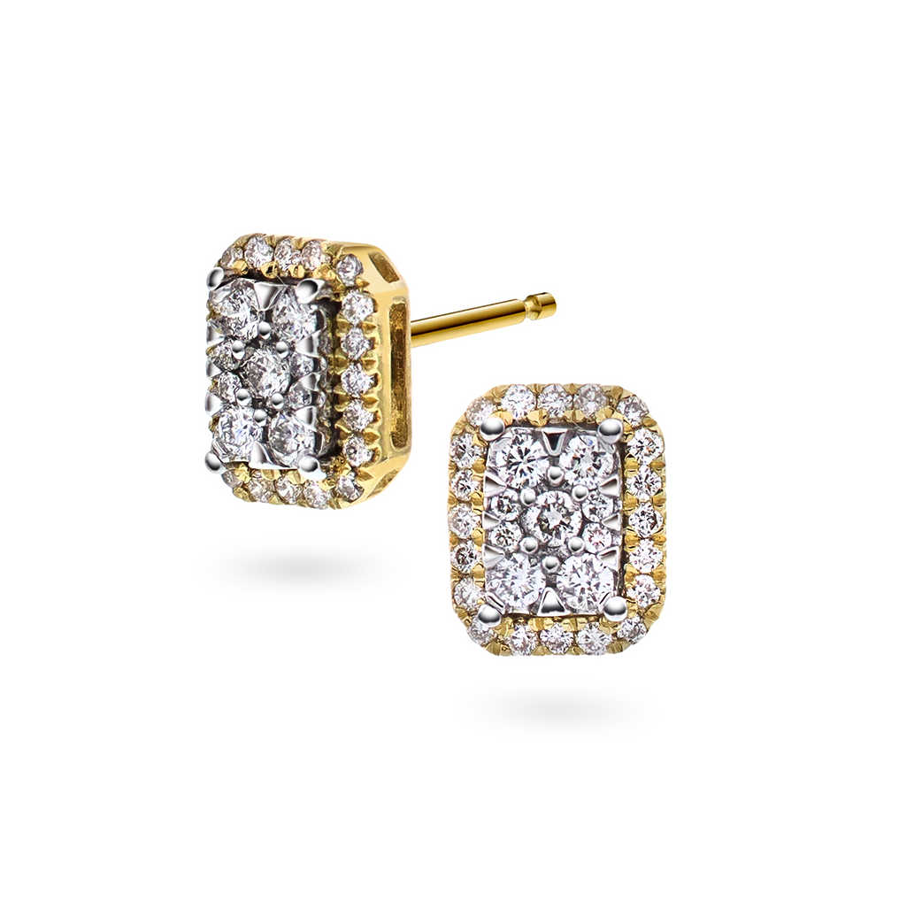 Øredobber i gull med diamanter 0,30 WP