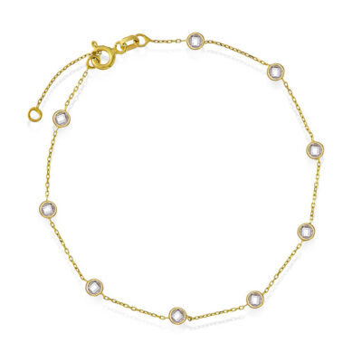 Armbånd i gull med zirkonia