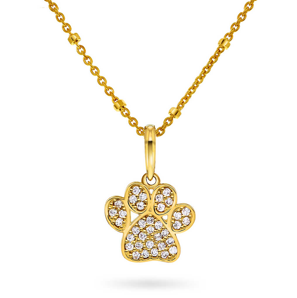 Anheng i gull Poten med zirkonia