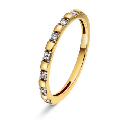 Ring i gull med diamanter 0,10 ct WP