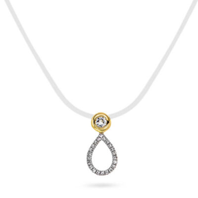 Anheng i gull med diamanter 0,03 ct WP1