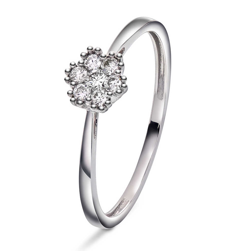 Ring i gull med diamanter 0,15 WP1