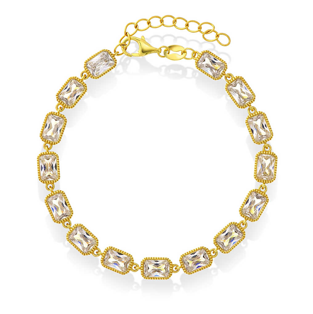 Armbånd i sølv med zirkonia