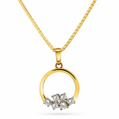 Anheng gull sirkel med zirkonia
