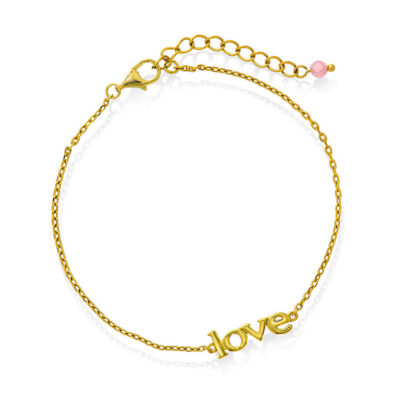 Love armbånd i sølv med rosenkvarts