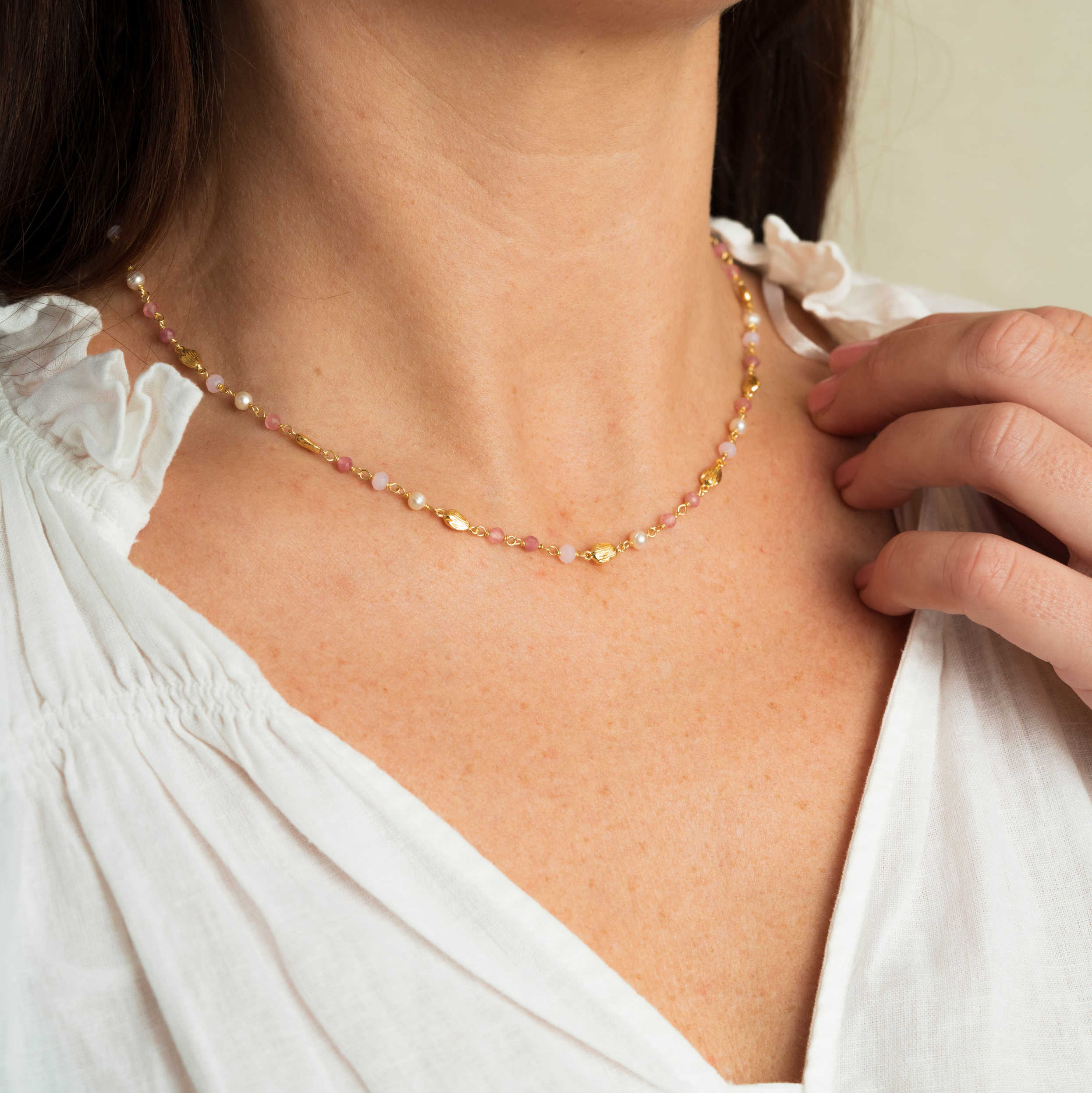 Raven smykke i sølv med naturstener - Bilde 2