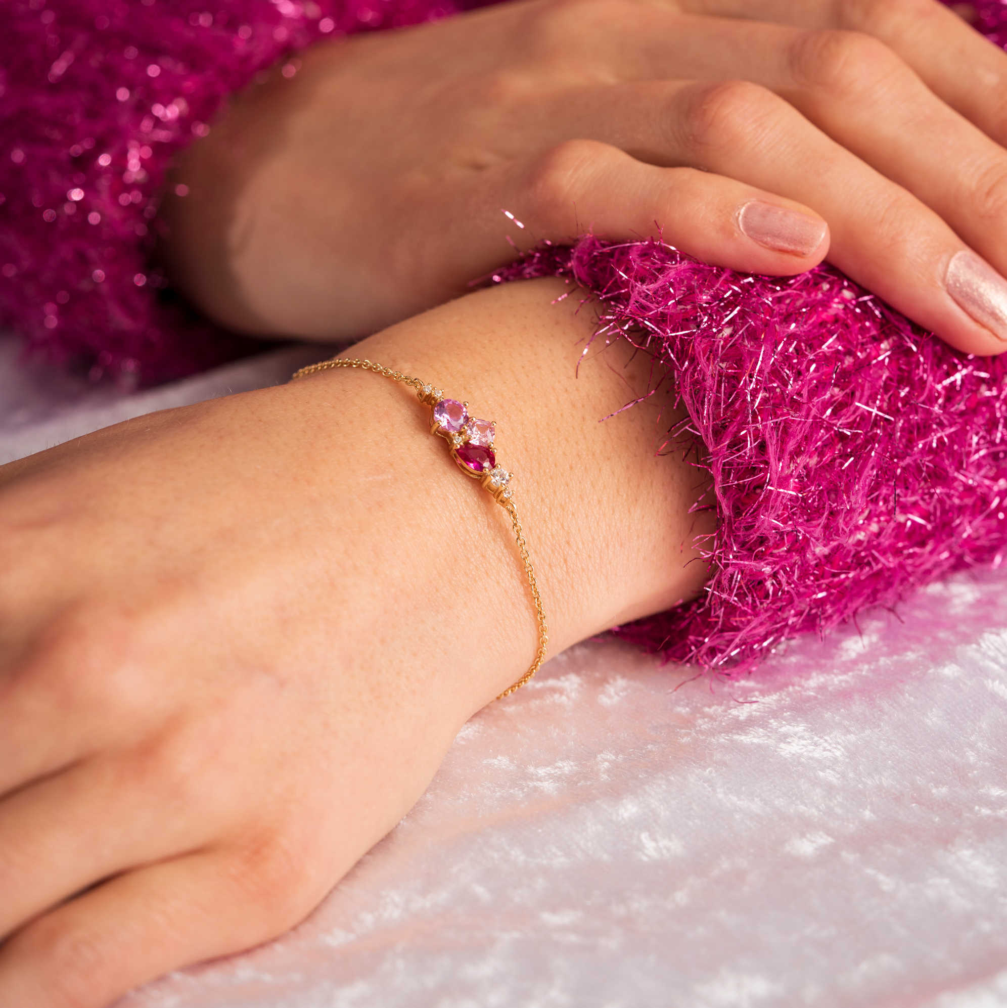 GLAM armbånd med rosa toner - Bilde 2