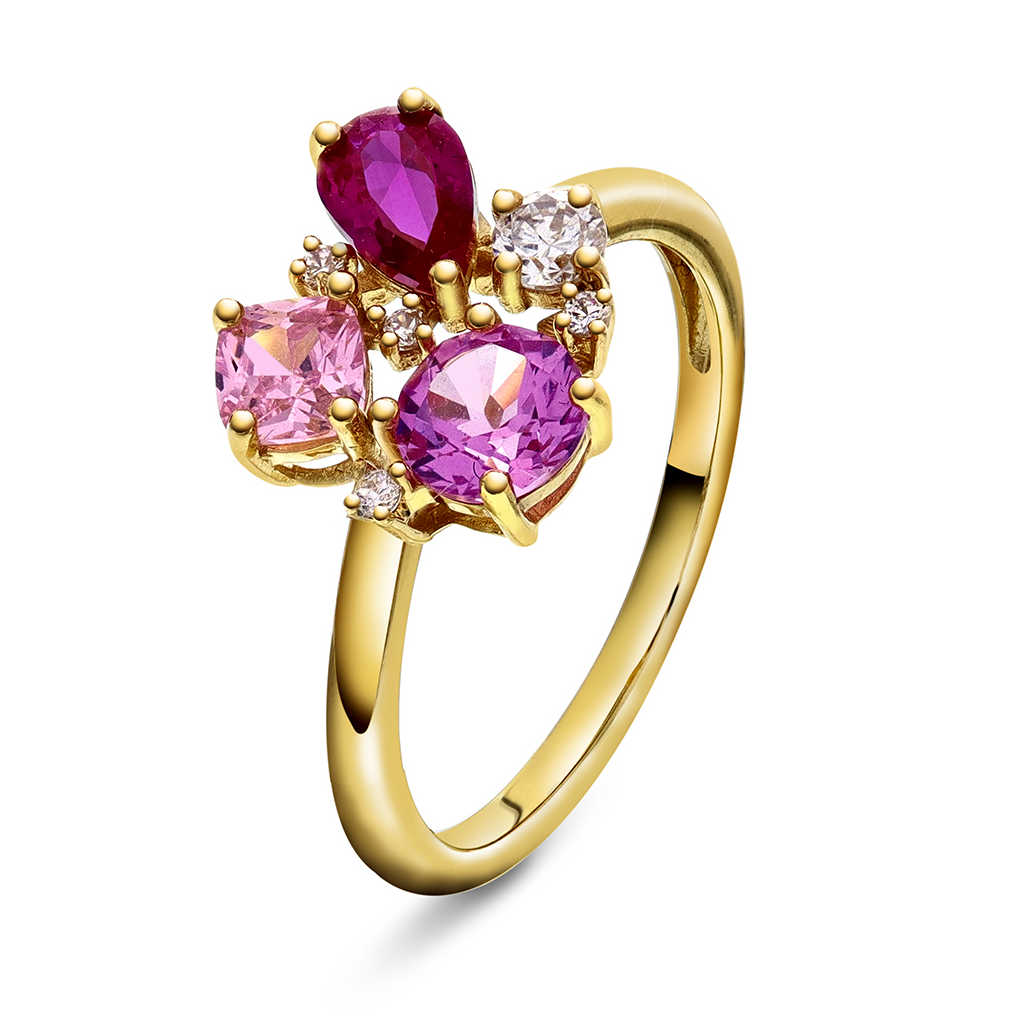 GLAM ring med rosa toner
