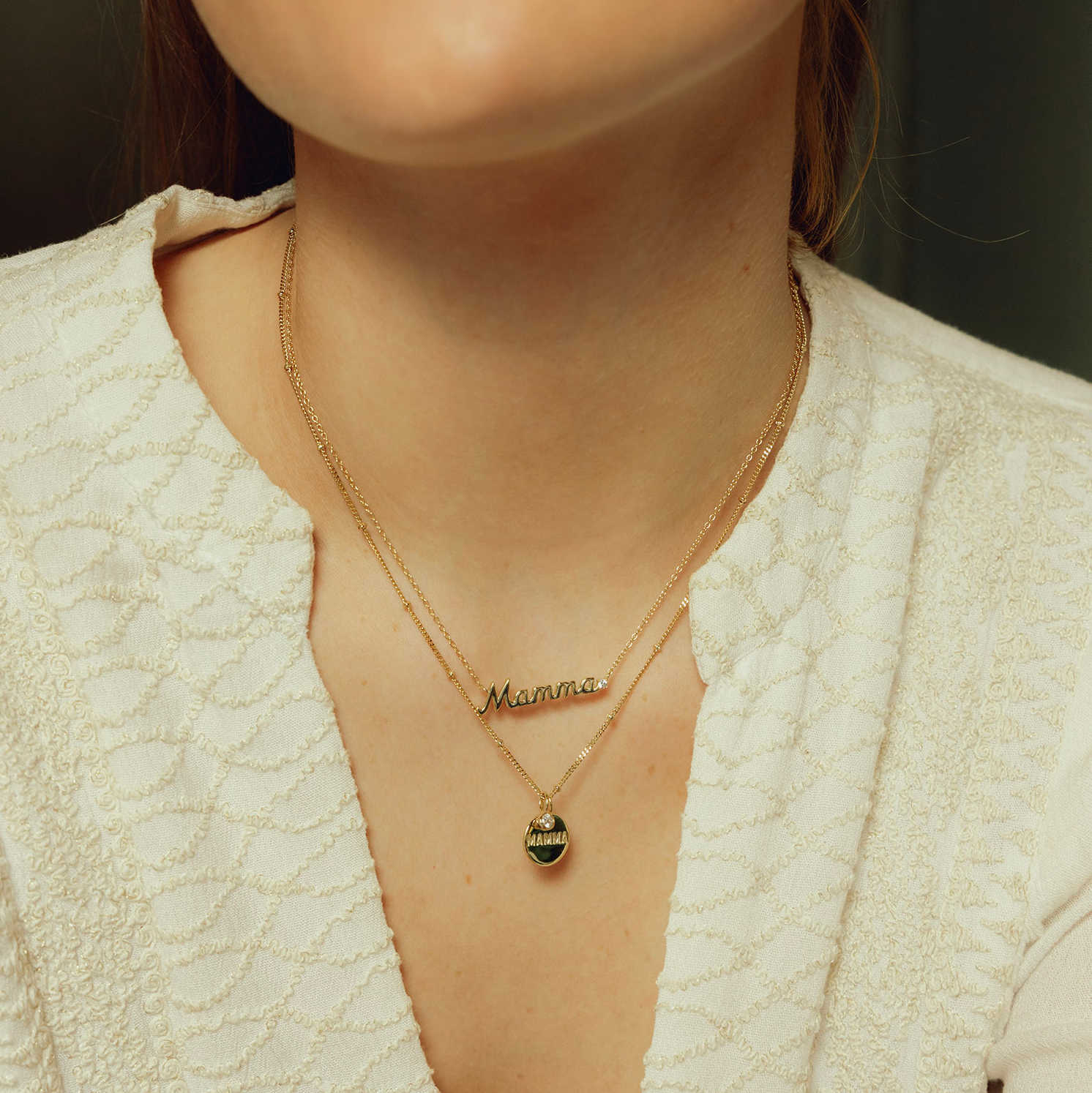 Smykke i sølv med zirkonia - Mamma - Bilde 2