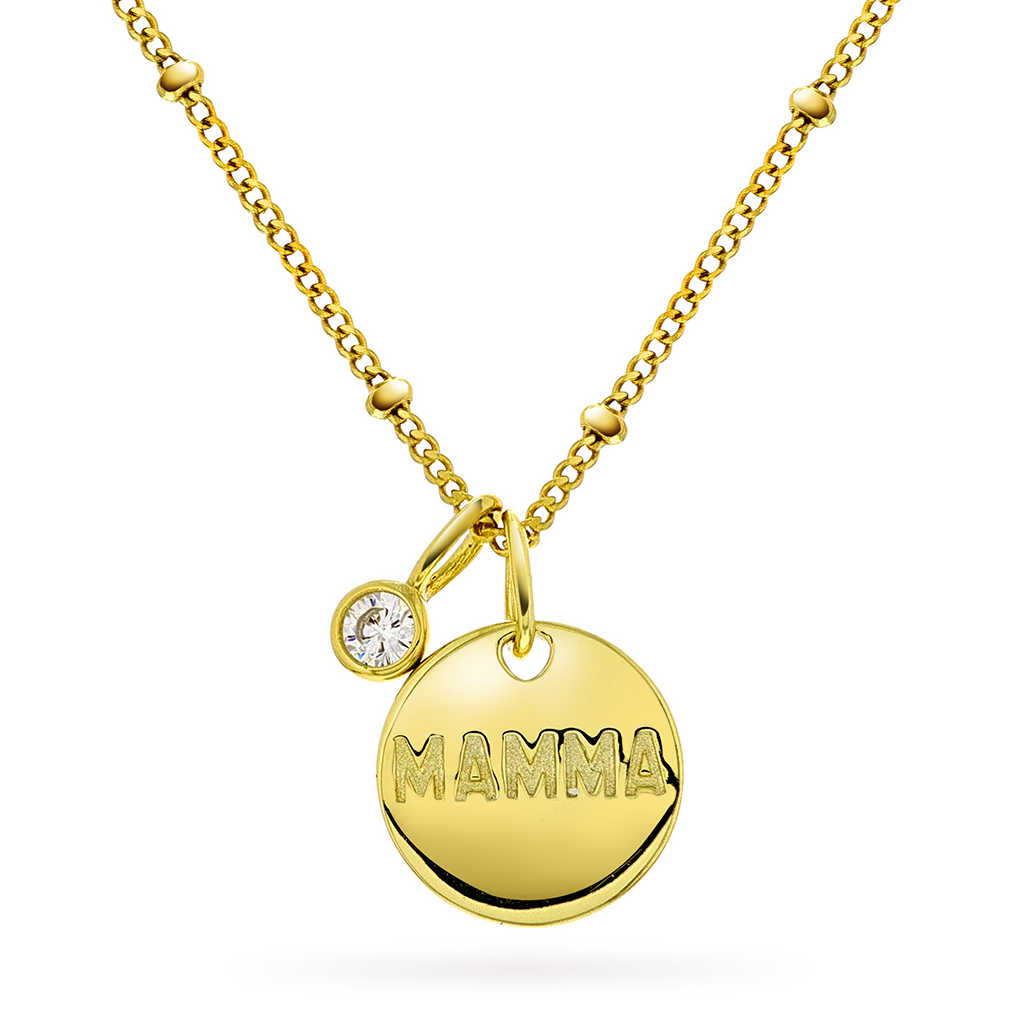 Smykke i sølv med zirkonia - Mamma