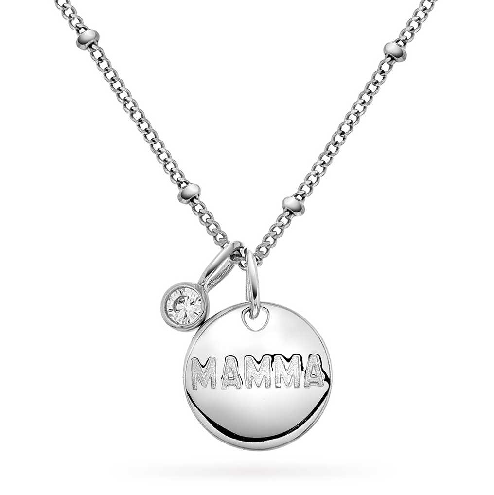 Smykke i sølv med zirkonia - Mamma
