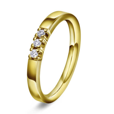 Ring i gull med diamanter 0,09 TWVS