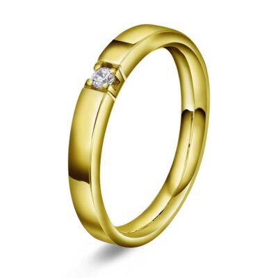 Ring i gull med diamanter 0,05 TWVS