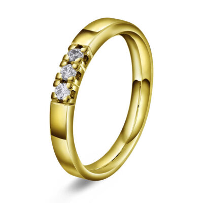 Ring i gull med diamanter 0,15 TWVS