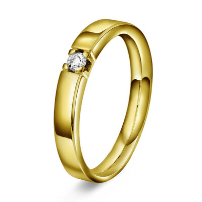 Ring i gull med diamanter 0,07 TWVS
