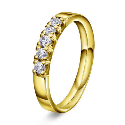 Ring i gull med diamanter 0,35 TWVS