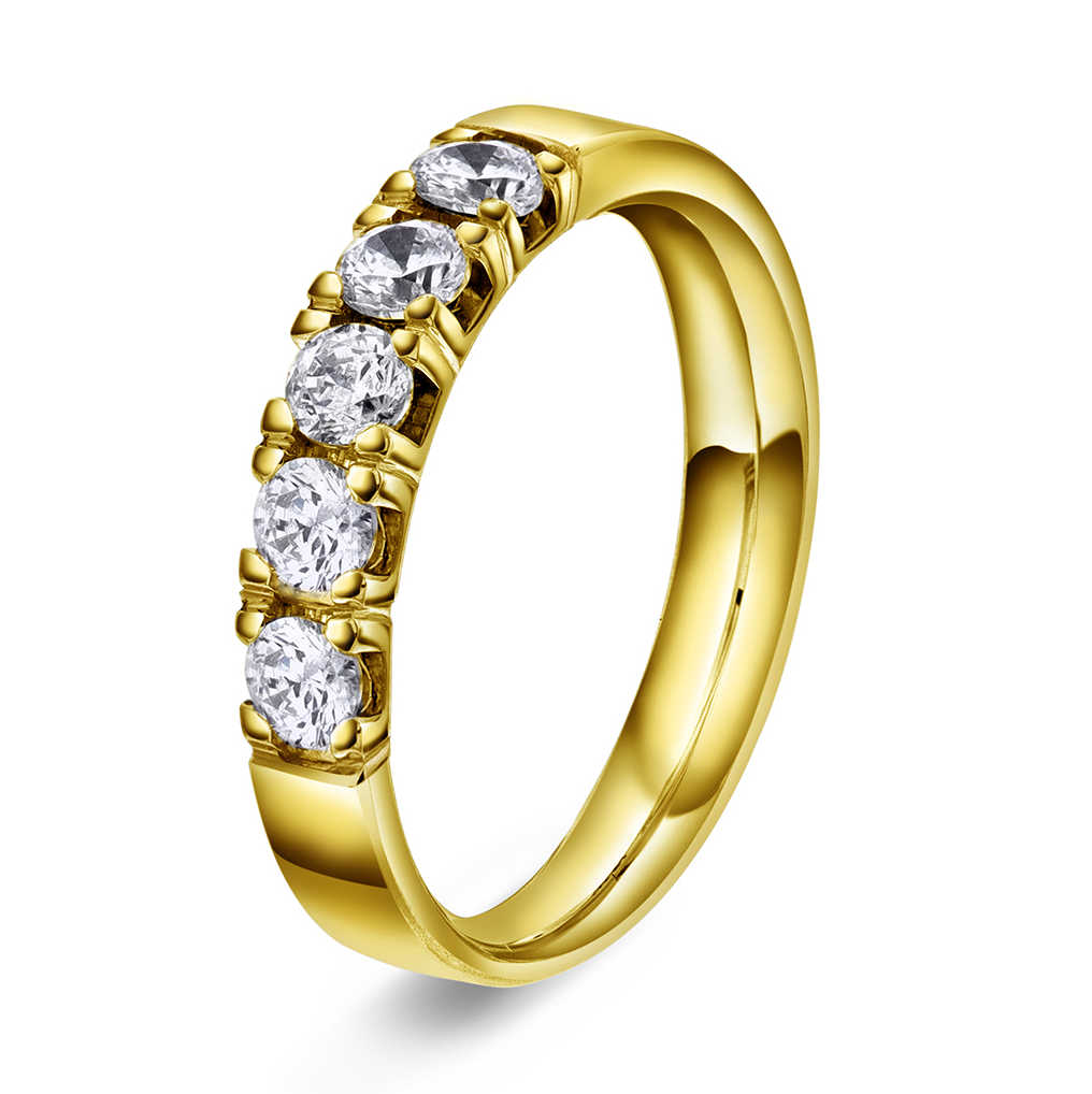 Ring i gull med diamanter 0,50 TWVS