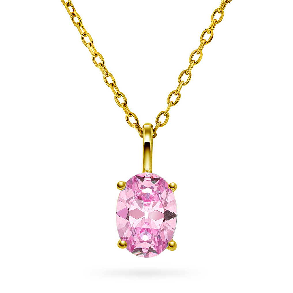 Cara smykke i sølv med rosa zirkonia