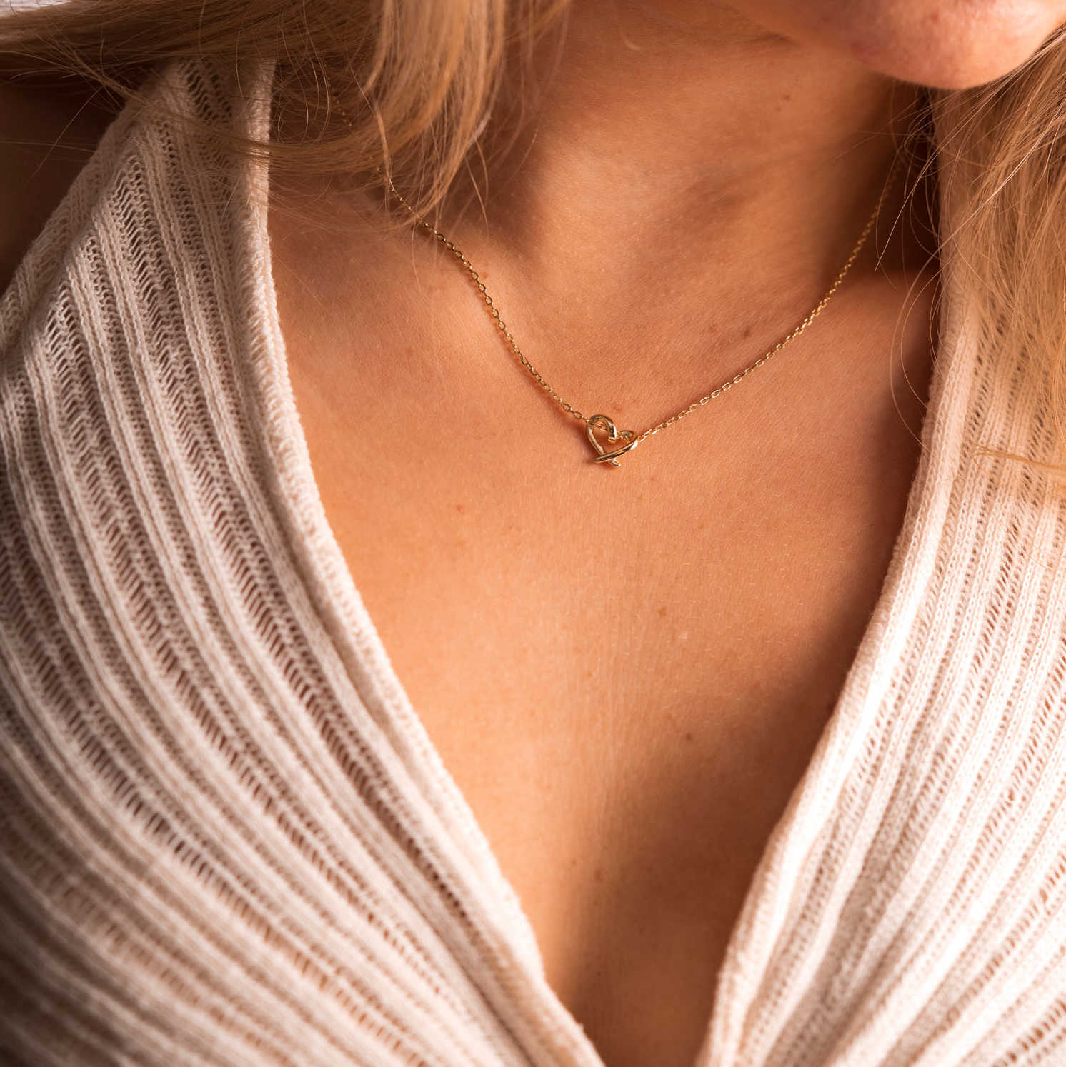 Hjertestrek smykke i sølv - Bilde 2