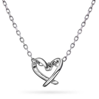 Hjertestrek smykke i sølv
