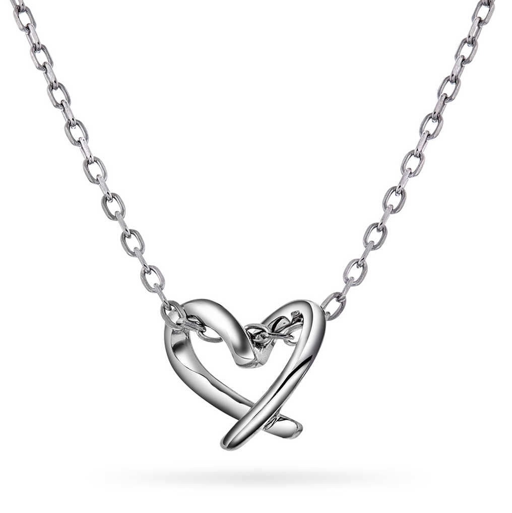 Hjertestrek smykke i sølv