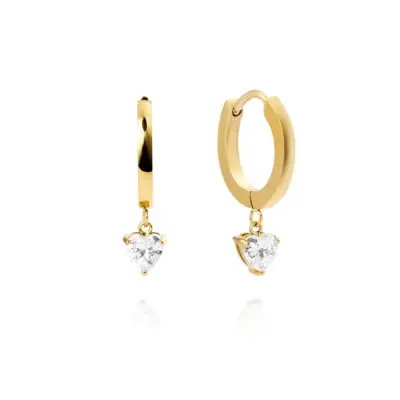 Mockberg Bonne Gold Hoops - White