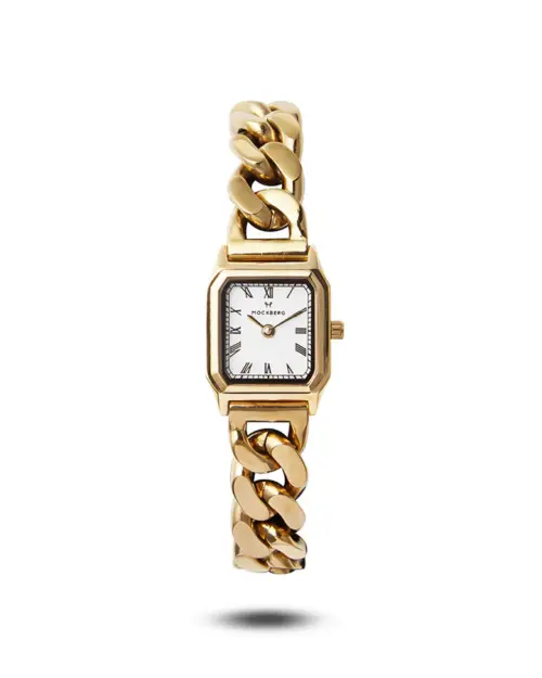 Mockberg Grace Gullfarget / Hvit 18x19mm