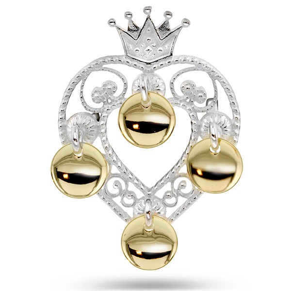 Prinsessesølje, hvit m/forgylte løv