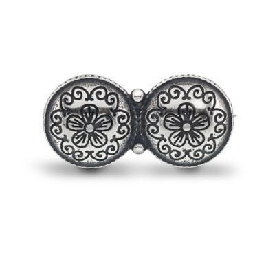 Dobbel halsknapp, oksidert