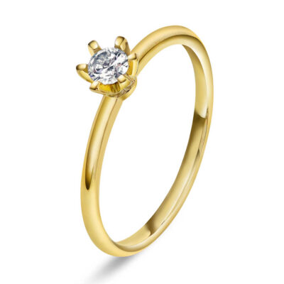Vida ring i gull med dia 0,20 ct TWSI