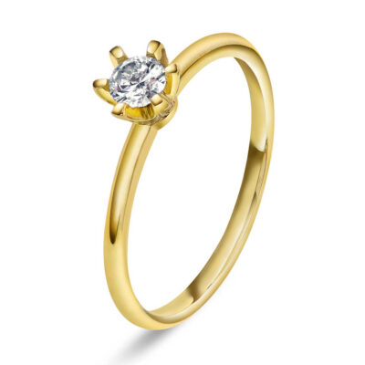 Vida ring i gull med dia 0,25 ct TWSI