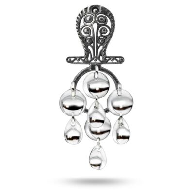 Smokk-sølje, oksidert med løv