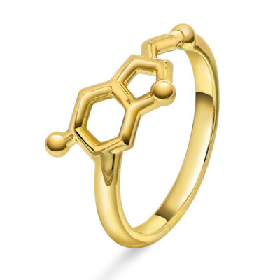 Ring i sølv serotonin glede