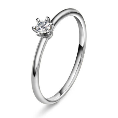 Vida ring i gull med dia 0,10 ct TWSI