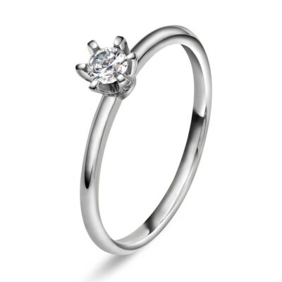 Vida ring i gull med dia 0,20 ct TWSI