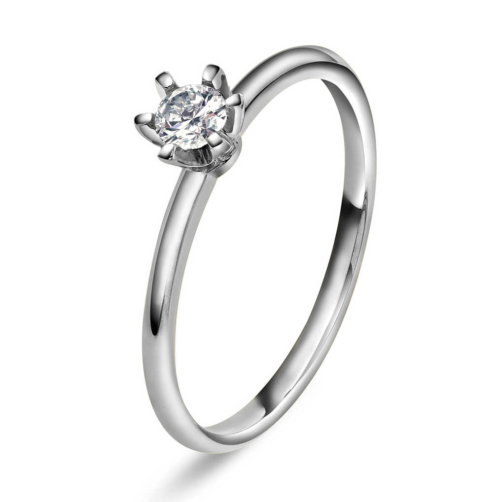 Vida ring i gull med dia 0,20 ct TWSI