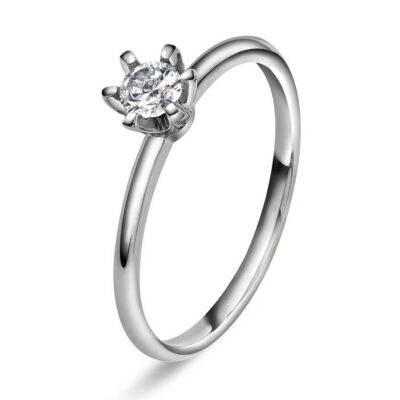 Vida ring i gull med dia 0,25 ct TWSI
