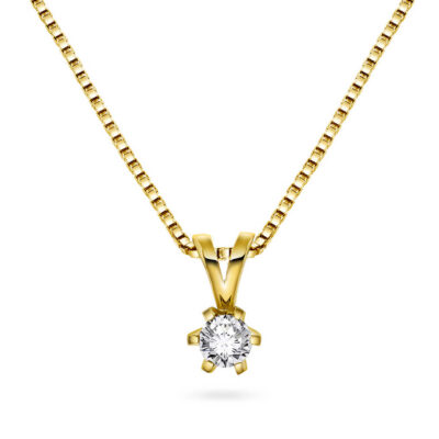 Vida anheng i gull m/dia 0,10 ct TWSI